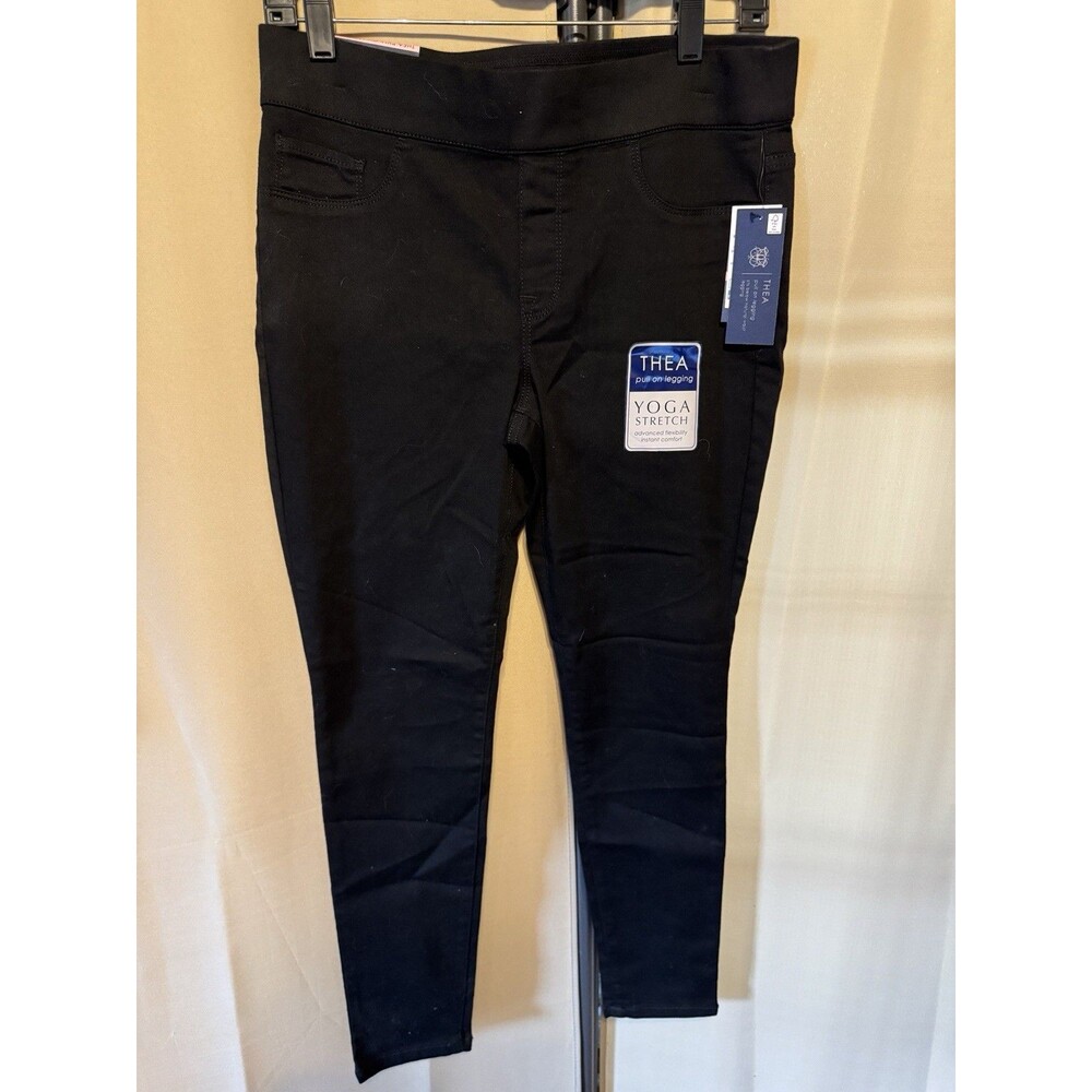 Bandolino Thea Stretch Pull on Jeans, Black Size 10P Yoga Stretch